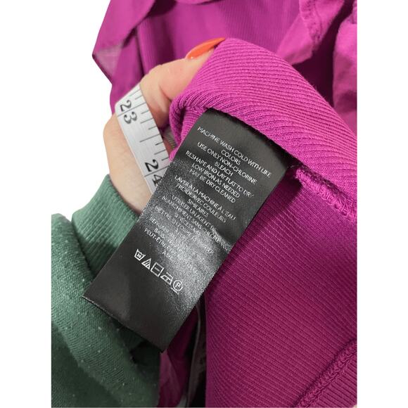 Maeve Anthropologie Halter Neck Purple Ruffled Tank Preppy Minimalist Blouse S - Picture 4 of 6